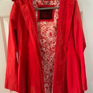 GUESS Women's Vibrant Red Trench Coat Valentines Day ready